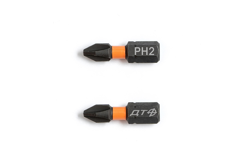Бита ударная 1/4'', PH2 × 25 мм, 2шт.