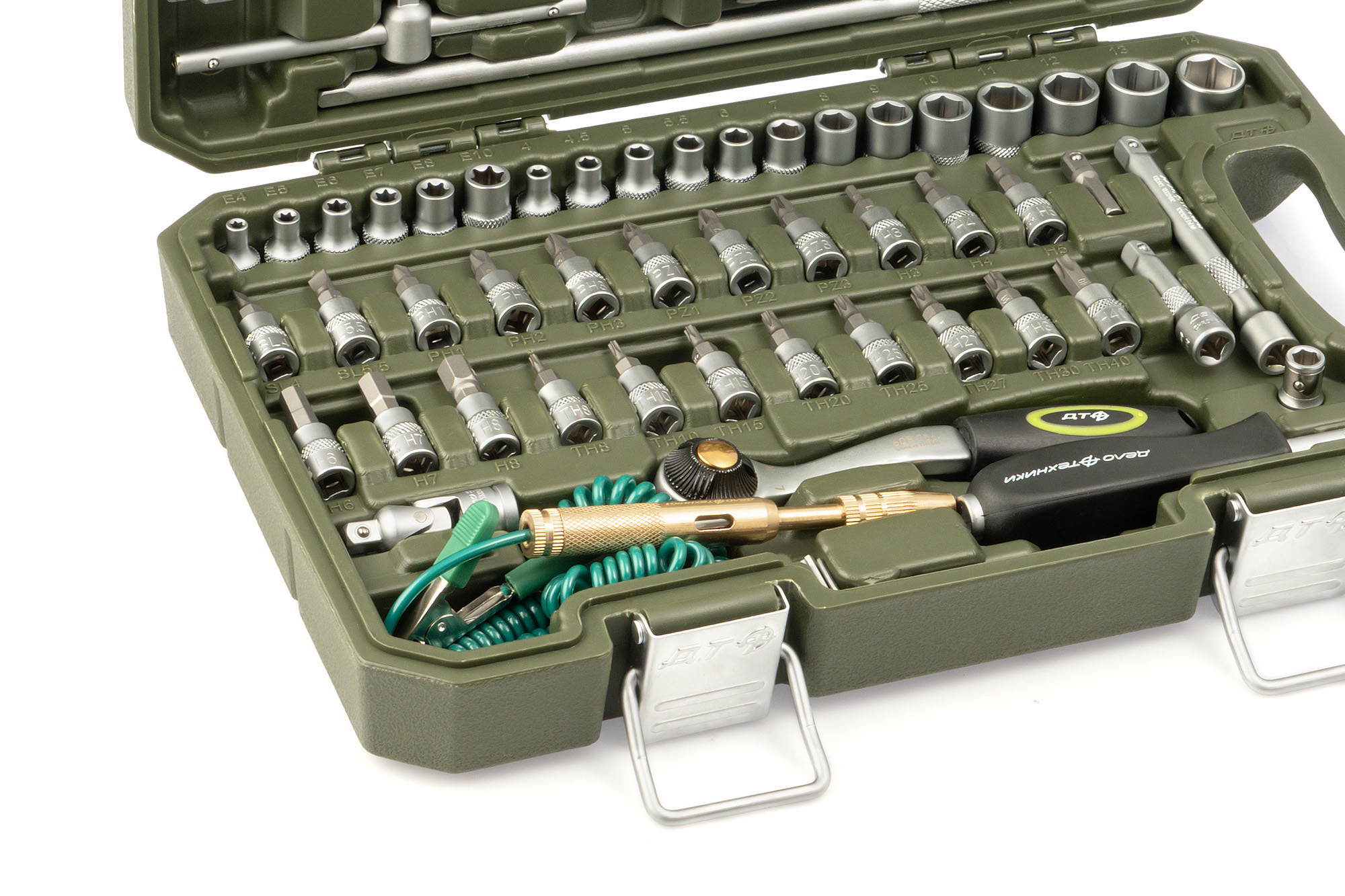 Набор головок 1/4" с инструментом, 65 предметов