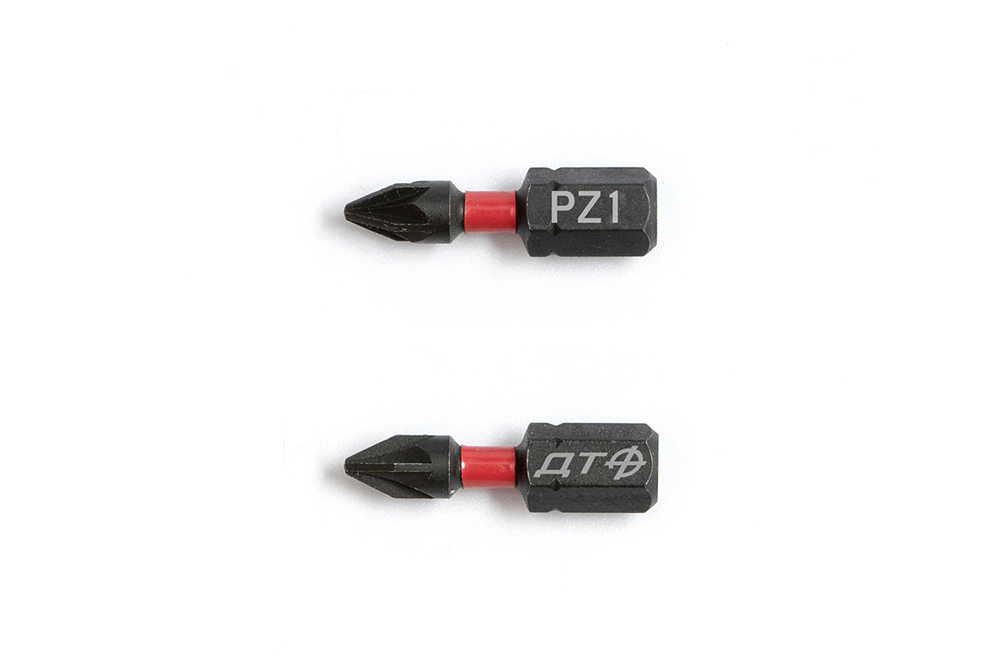 Бита ударная 1/4'', PZ1 × 25 мм, 2шт.