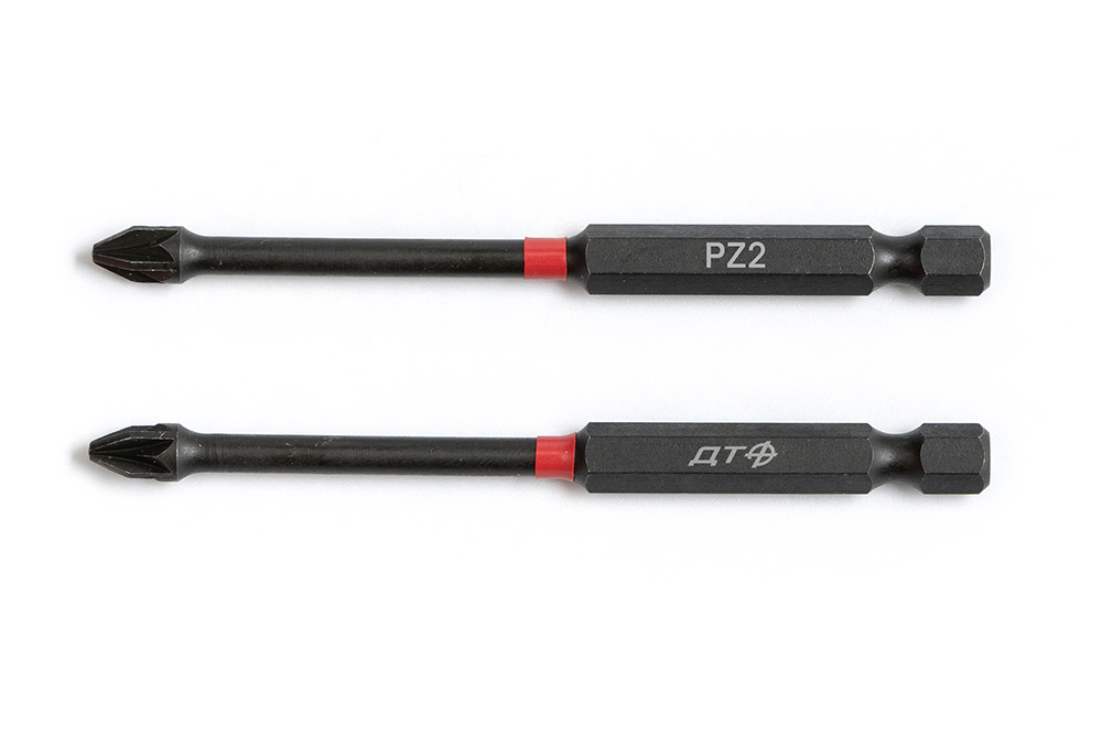 Бита ударная 1/4'', PZ2 × 90 мм, 10шт.