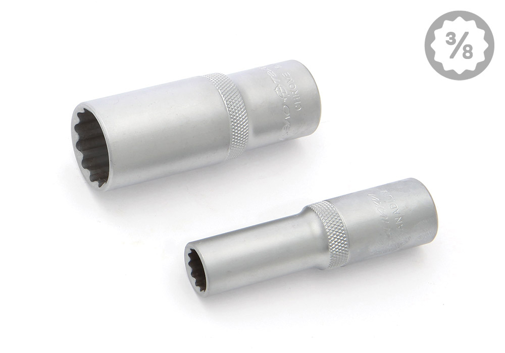 6122 Головки двенадцатигранные удлинённые 3/8"