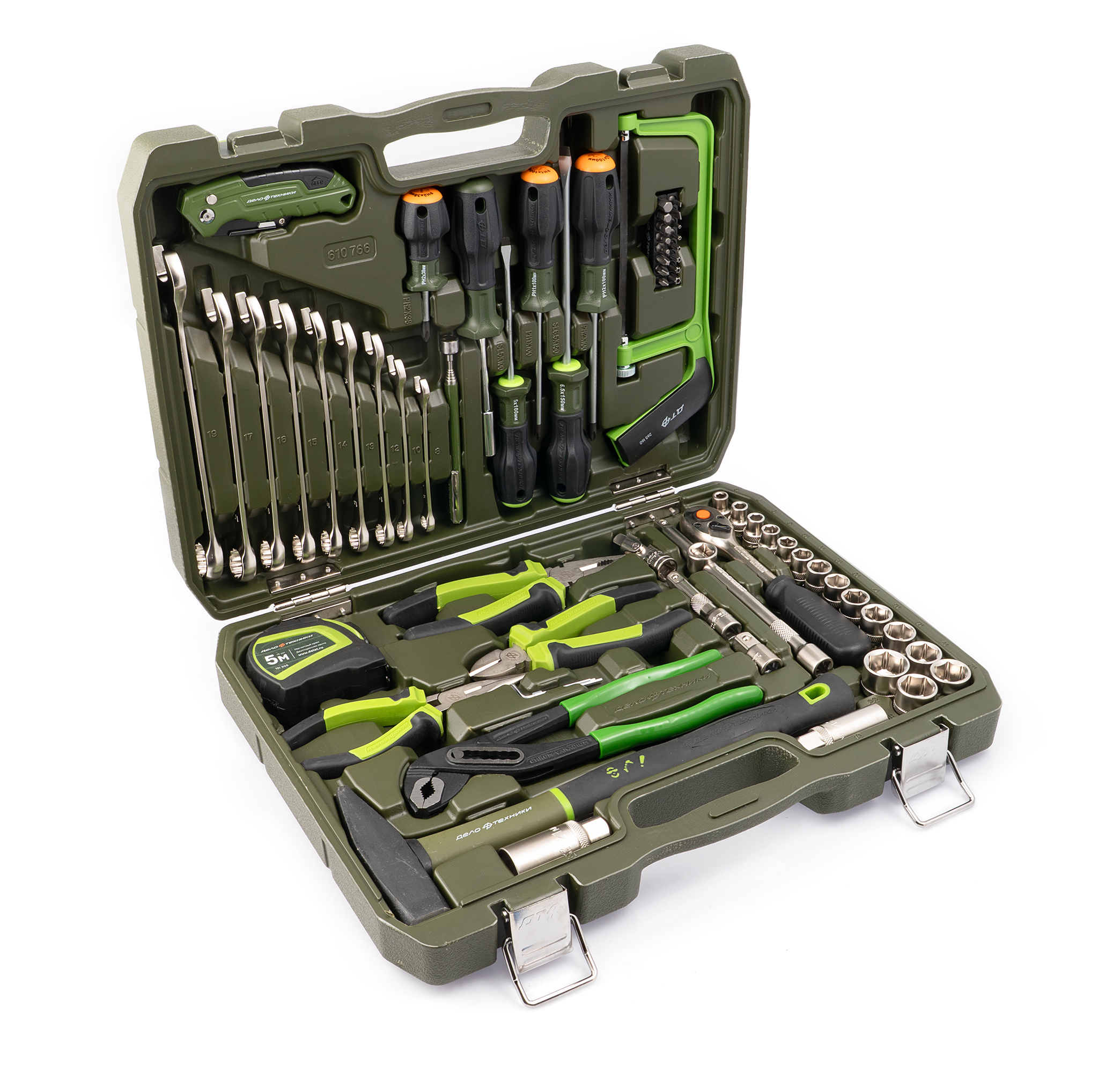 Набор головок 3/8" с инструментом, 66 предметов