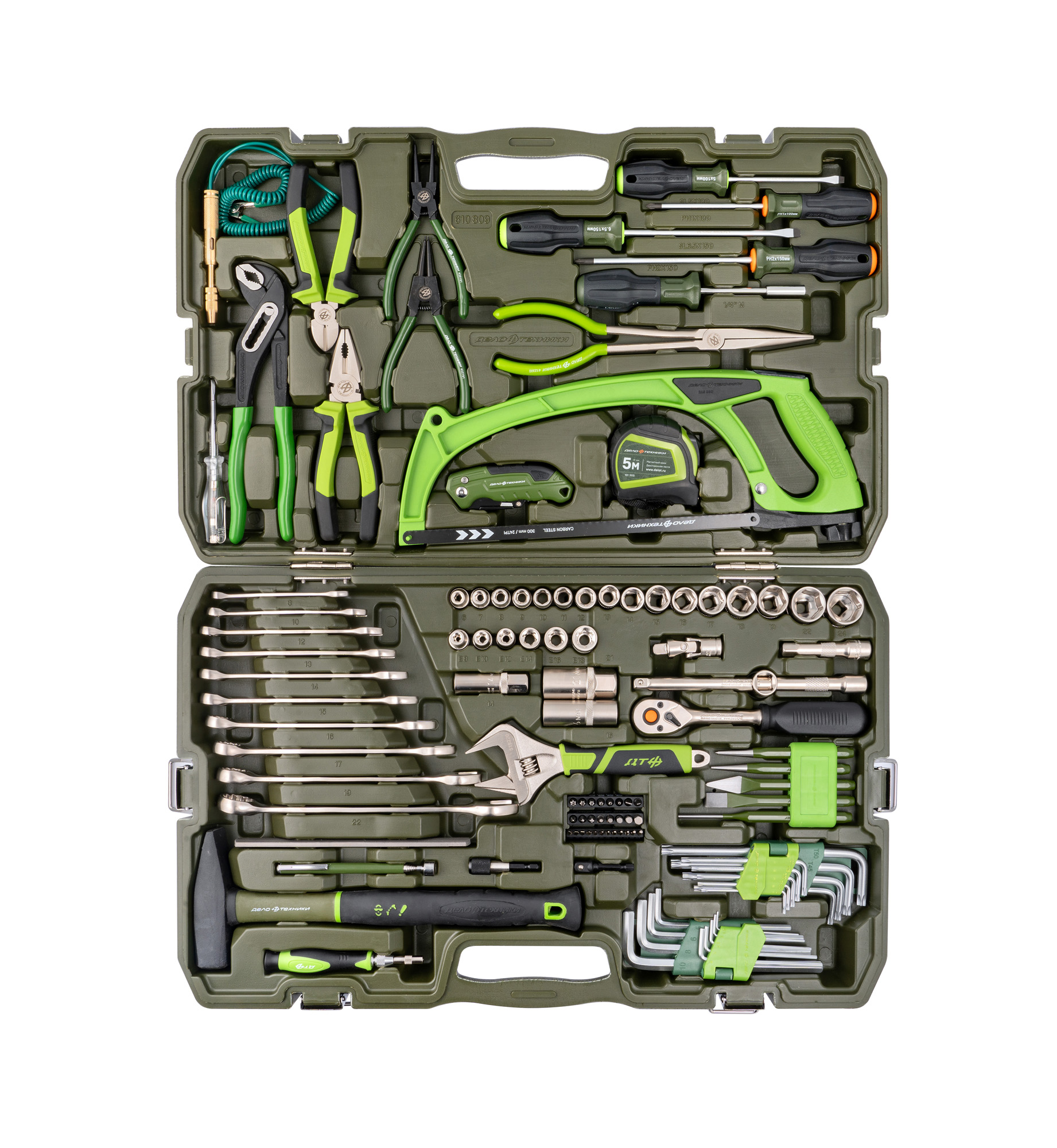 Набор головок 3/8" с инструментом, 109 предметов