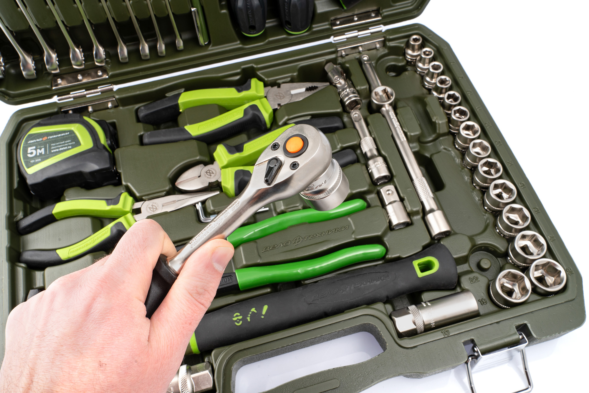 Набор головок 3/8" с инструментом, 66 предметов