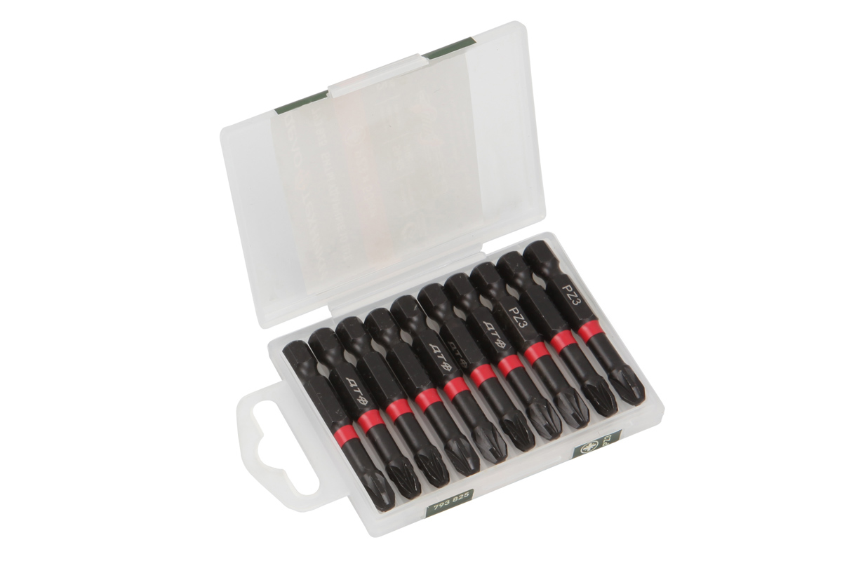 Бита ударная 1/4'', PZ3 × 50 мм, 10шт.