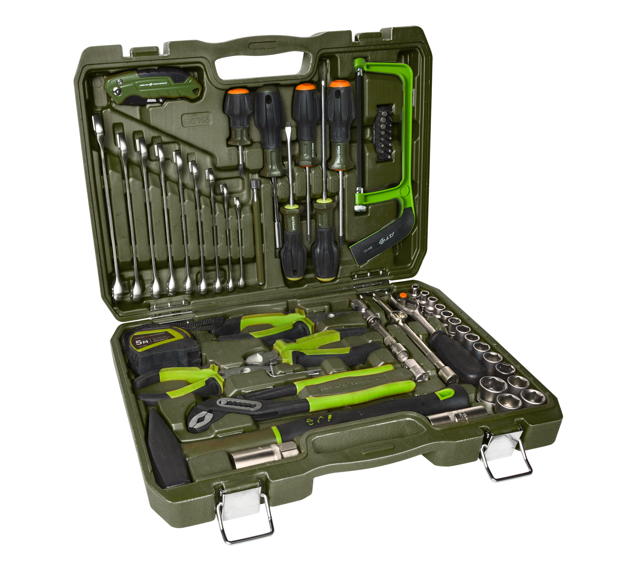 Набор головок 3/8" с инструментом, 66 предметов