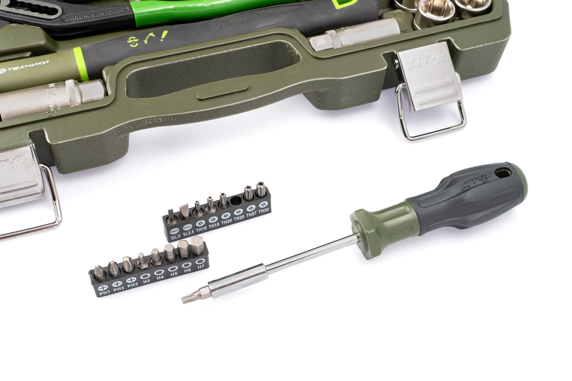 Набор головок 3/8" с инструментом, 66 предметов