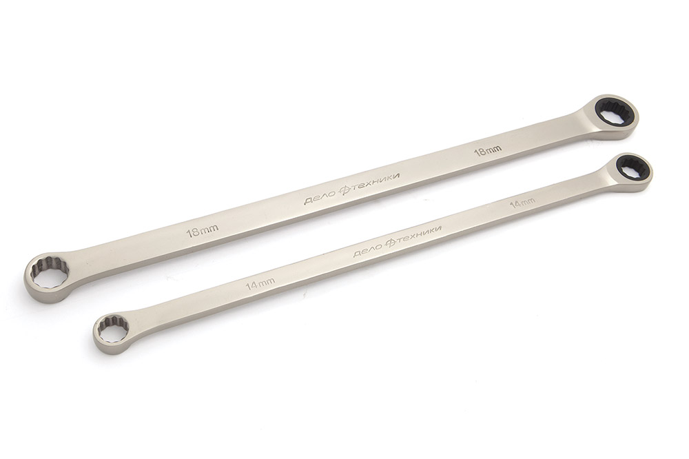 51590 Ключи накидные трещоточные удлинённые