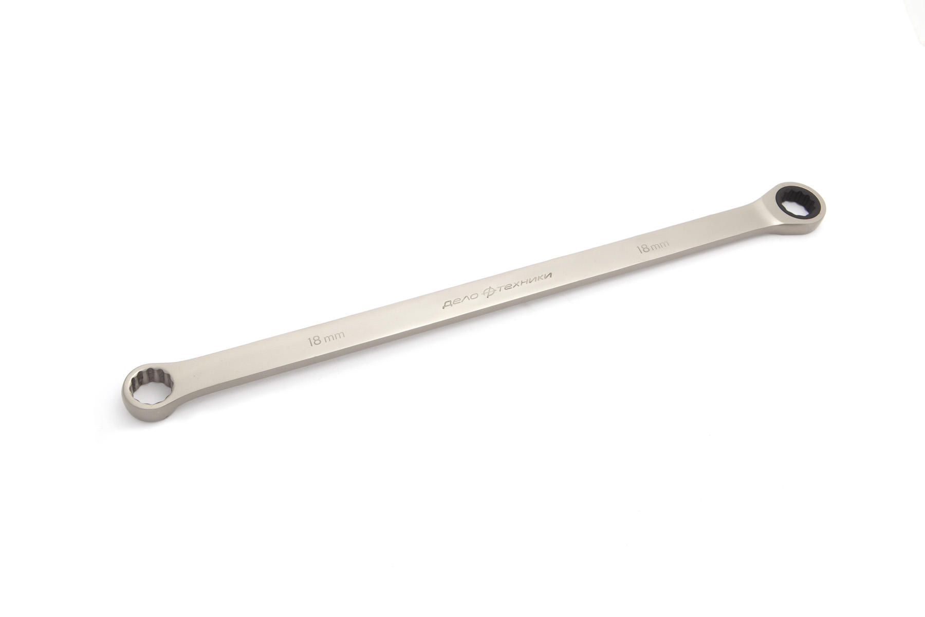 Ключ накидной трещоточный удлинённый 18мм
